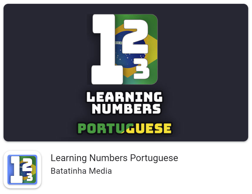 Learning Numbers Portuguese